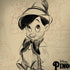 Disney Pinocchio Sketches Portrait Dell Inspiron Skin